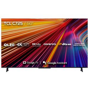 QLED TCL Smart TV 50" 4K Ultra HD 50C725 Google TV