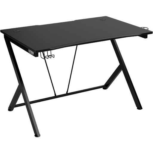 Escritorio Gamer Nitro Concepts D12 Black, Construcción de Acero, Tablero Ergonómico 116x76cm