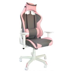 Silla Gamer Escritorio Reclinable Ergonomica Rosa Blanco