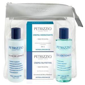 Pack Tratamiento Rostro Petrizzio Crema Hidratante + Nutritiva + Locion Tonica + Leche Limpieza