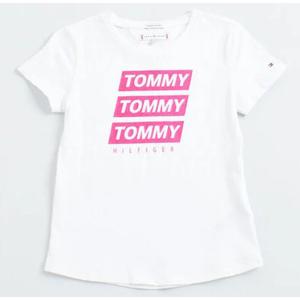 Polera Manga Corta Tommy Hilfiger Niña Triple Logo