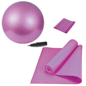 Set De Yoga Mat + Balón + Banda Athletic Works