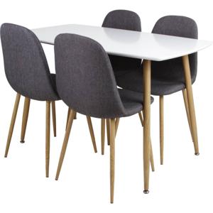 Juego De Comedor 4 Sillas Gris Homy