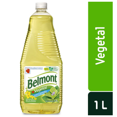 Aceite Vegetal Belmont Botella, 1 L