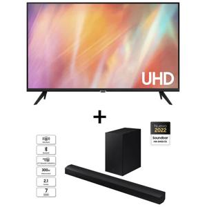 LED 50" Samsung AU7090 4K UHD Smart TV 2022 + Soundbar HW-B450 2.1 ch