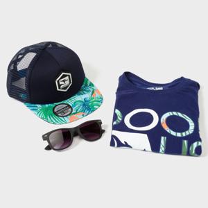 Conjunto Anteojos + Jockey + Polera Niño Algodón Doo Australia