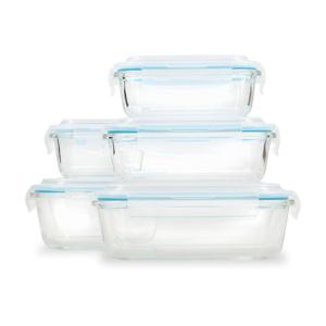 Set De Fuente Vidrio Hermético Casaideal 5 C/t Gr 10 Piezas