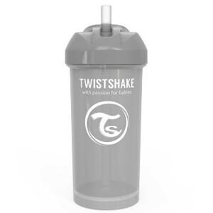 Vaso Con Bombilla StrawCup 360ml Gris TwistShake