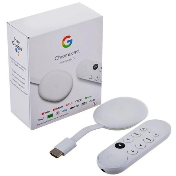 Google Chromecast With Google TV De Voz 4K 8GB Snow 2GB Ram