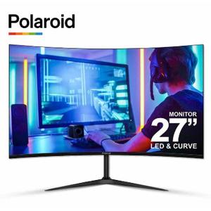 Monitor LED 27" Curvo, 1ms, 144Hz, FHD, Negro, Polaroid