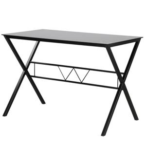 Escritorio Vidrio Negro Just Home Collection 110x60x74cm