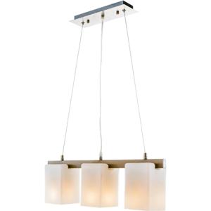 Lámpara De Colgar Metal Y Vidrio Cubo Niquel