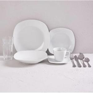 Set Vajilla 60 Piezas White Porcelana Attimo