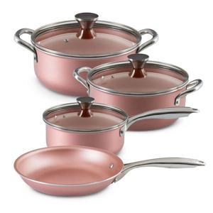 Bateria Antiadherente 7 Piezas Silver Rose Gold Ilko