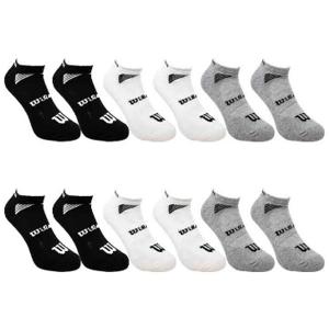 Pack 12 Calcetines Wilson Negro/Blanco/Gris 40-44