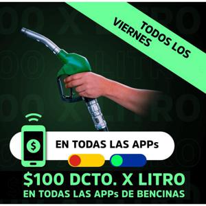 $100 Dcto x Litro En Apps De Bencina Pagando Con Tenpo Los Viernes