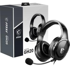 Audífonos MSI Immerse GH20, Ultra-Liviano, On-Ear, Micrófono Ajustable, Negro
