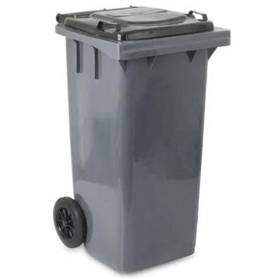 Basurero Tapa Y Ruedas 120 Litros Industrial Gris Cotidiana
