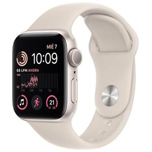 Apple Watch SE GPS 40mm Caja Aluminio Blanco Estelar Correa Deportiva Blanco Estelar