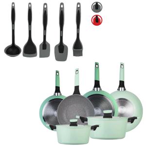 Pack 3 Sartenes 2 Ollas Y Wok Mint + Regalos Kitchenware