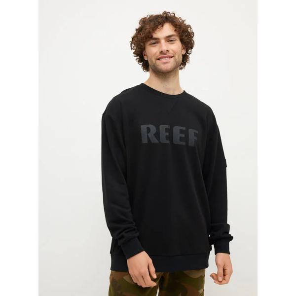 Polerón Reef Crew Black Logo Front