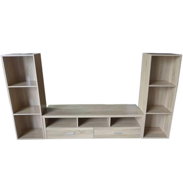 Rack TV + 2 Libreros Natural M+Design