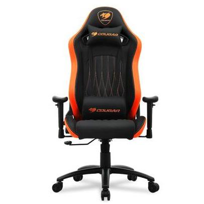 Silla Gamer Cougar Explore, Reclinable 155°, hasta 120kg, Black/Orange