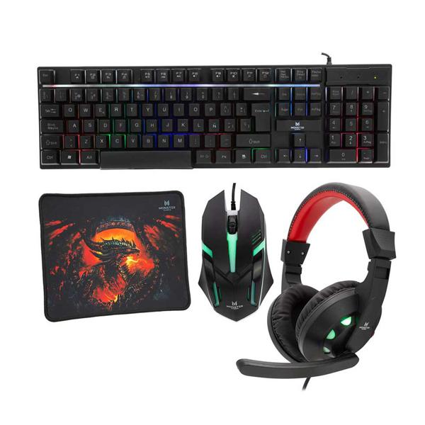 Kit Gamer 4 en 1 Monster Games Insertion