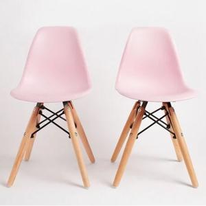 Par Attimo Kids 2 Sillas Infantiles Madera Rosa