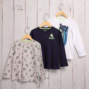 Polera Niño Manga Larga Pack De 3 Unidades Algodón Yamp