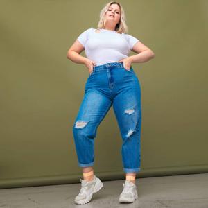 Jeans Mom Tiro Alto Mujer Sybilla Tallas 52 y 54