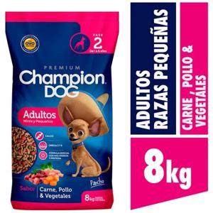 Alimento Perro 8 kg Razas Pequeñas Pollo Y Vegetales Champion Dog