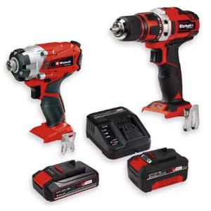 Taladro Atornillador+ Atornillador De Impacto + Starter Kit 4,0 + Bateria 2,5 Ah Einhell