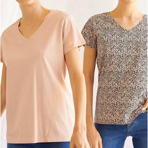 Pack de 2 Poleras Manga Corta Algodón Organico Mujer University Club