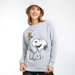 Polerón Estampado Snoopy & Woodstock Cuello Redondo Mujer Freedom