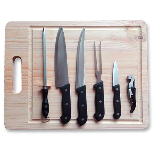 Set Parrillero 6 Piezas + Tabla Beef Maker