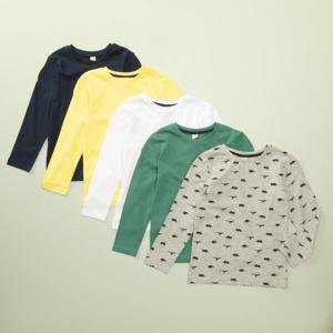 Yamp Polera Pack De 5 Unidades Manga Larga Niño Algodón