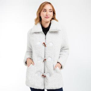 Chaqueta Montgomery Sherpa Regular Cuello Redondo Mujer Geeps