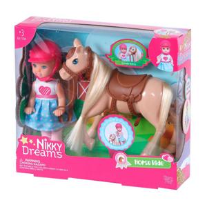 Muñeca Nikky Con Caballo Hitoys