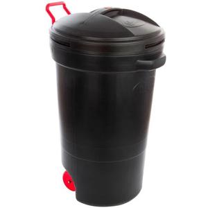 Basurero Industrial 125 Litros Con Ruedas Negro Wenco