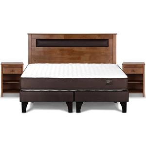 Cama Europea 2 Plazas Base Dividida Ergo T + Set Ferrara Rosen