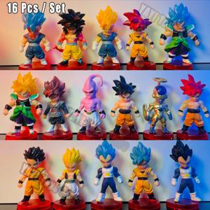 Set 16 Figuras De Colección Dragon Ball Variedades