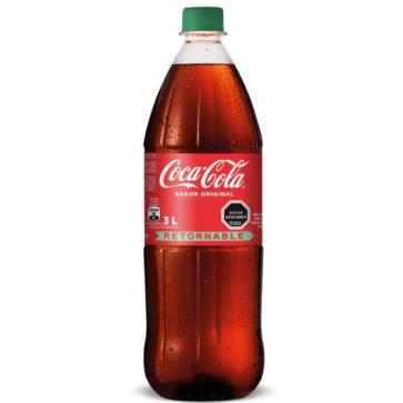 Bebida Sabor Original Retornable, 3L Coca Cola