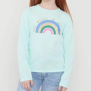 Polera Niña Manga Larga Fun Turquesa Kids