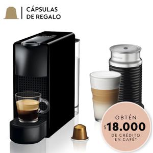 Cafetera Essenza Mini Negra + Espumador Nespresso