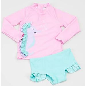 Traje De Baño Bebe Niña Set ML Rosado