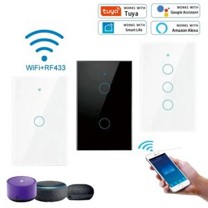 Interruptor De Luz Touch Wifi, Compatible Con Alexa, Google Home, Tuya o Smart Life