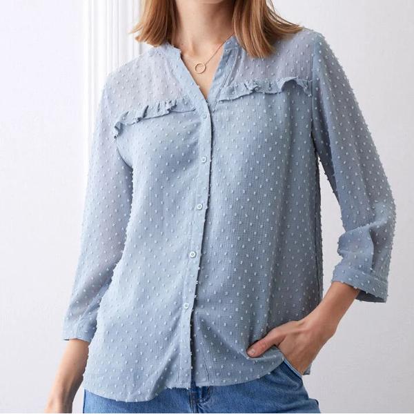 Blusa Abotonada Bordada Marittimo