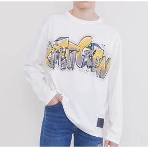 Polera Niño Manga Larga Graffiti Blanco Corona 2x1