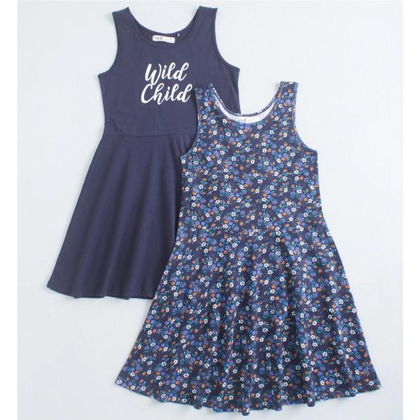 Vestido Bipack Skater Estampado Floral Y Frontal Melt